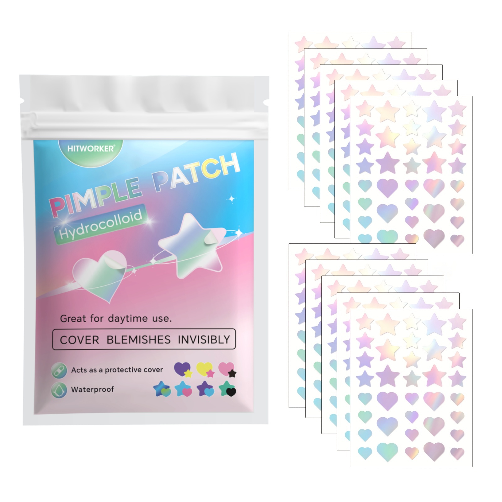 Skincare Acne - 360 patchs colorés anti-acné – couvrance