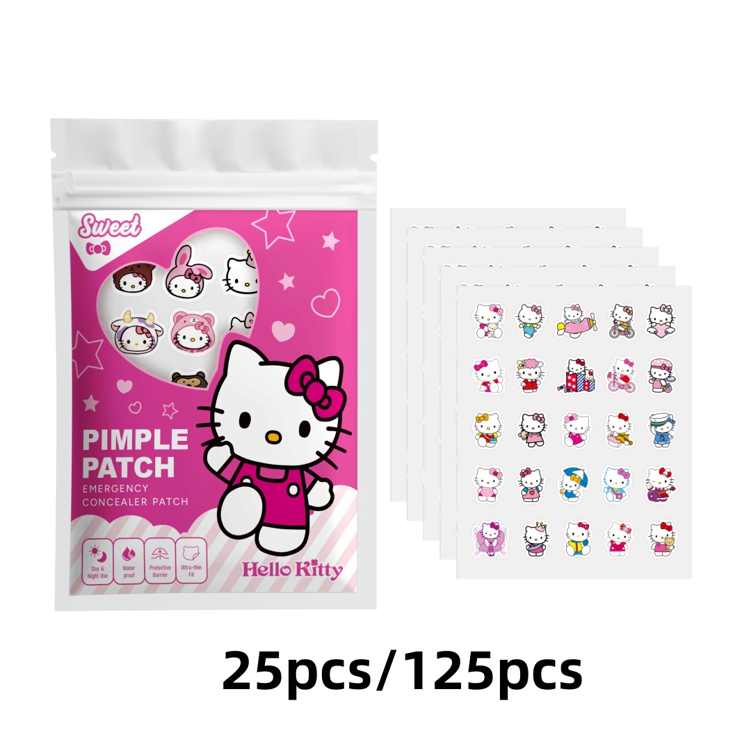 Skincare Moisturizer - 25/125PCS Autocollants anti-imperfections Hello Kitty, Patchs