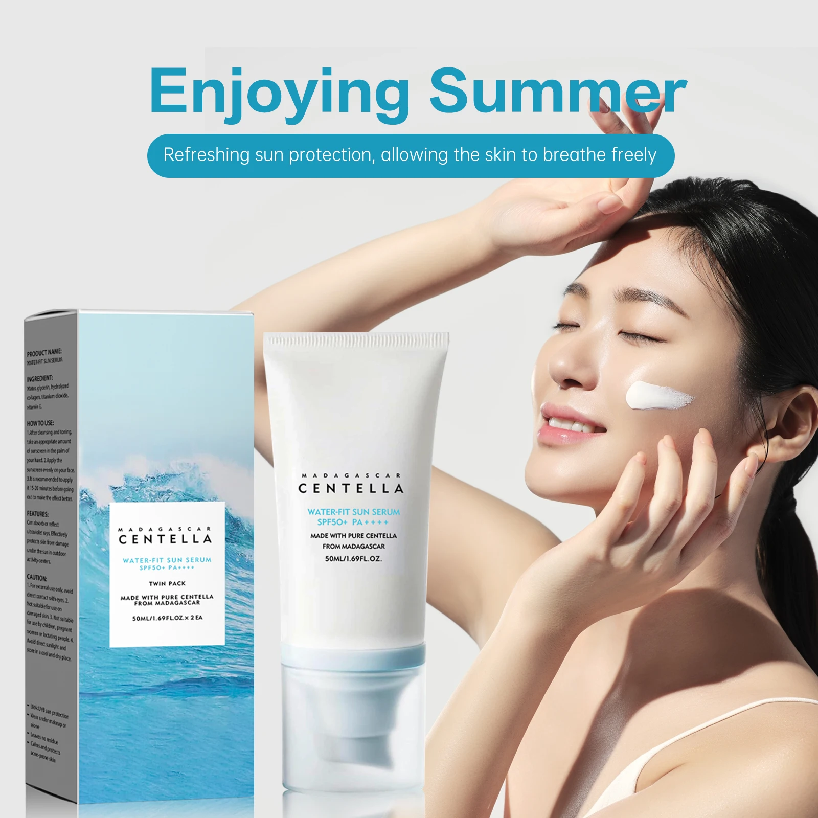 Crème solaire SPF50 PA++++ à l - Skincare Centella avis et prix
